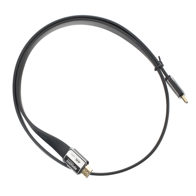 Cable HDMI de 1m | Alta Definición | Version 2.0 | Alta velocidad 18Gbps | 4K@60Hz | Conectores Chapados en Oro | Tipo Plano