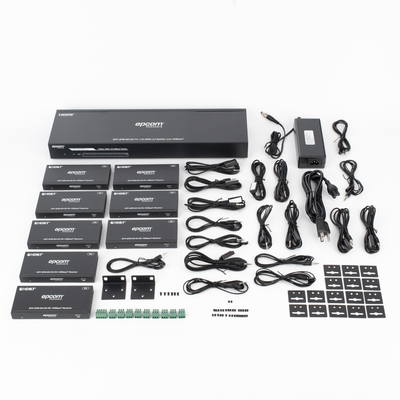 Splitter mas Extensor de Video | 1x8 | ProAV | HDBaseT™ | 120m en 4K@60Hz | 150m en 1080p@60Hz | Cat6/6a/7 | Gestión Avanzada EDID | Control IR y RS232 | PoC | Salida de Audio Splitter mas Extensor de Video | 1x8 | ProAV | HDBaseT™ | 120m en 4K@60Hz | 150m en 1080p@60Hz | Cat6/6a/7 | Gestión Avanzada EDID | Control IR y RS232 | PoC | Salida de Audio