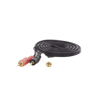 Convertidor 3.5mm Estéreo a 2 RCA Macho 1.83m | para Aplicaciones de Audio | Compatible con Amplificadores VSSL y Epcom ProAudio Convertidor 3.5mm Estéreo a 2 RCA Macho 1.83m | para Aplicaciones de Audio | Compatible con Amplificadores VSSL y Epcom ProAudio