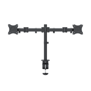 Montaje de Escritorio articulado para 2 monitores de 13 a 27" / Soporta hasta 10 kg / Vesa 75 x 75 / 100 x 100 / Acero / Giro: 360°