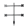 Montaje de Escritorio articulado para 4 monitores de 13 a 27" / Soporta hasta 15 kg / Vesa 75 x 75 / 100 x 100 / Acero