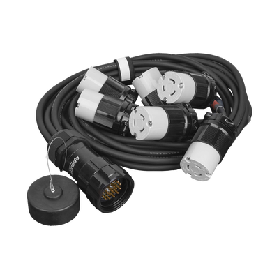 TOMACORRIENTE TIPO SOCAPEX CON DERIVACIÓN A 6 TOMAS TIPO NEMA L6