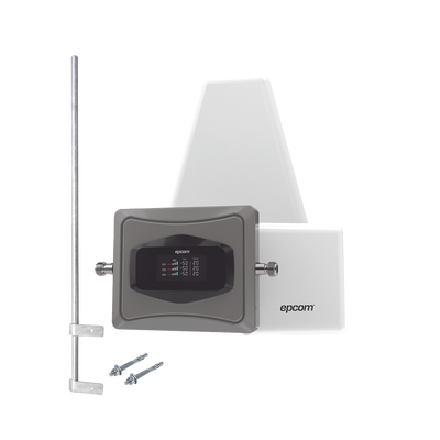 Kit Amplificador de Señal Celular 4G/ Incluye Mástil / Mejora las llamadas convencionales y VoLTE / Soporta datos de tecnologías 2G, 3G y 4G de TELCEL, AT&T y MOVISTAR / Cubre hasta 500 m2. Kit Amplificador de Señal Celular 4G/ Incluye Mástil / Mejora las llamadas convencionales y VoLTE / Soporta datos de tecnologías 2G, 3G y 4G de TELCEL, AT&T y MOVISTAR / Cubre hasta 600 m2.