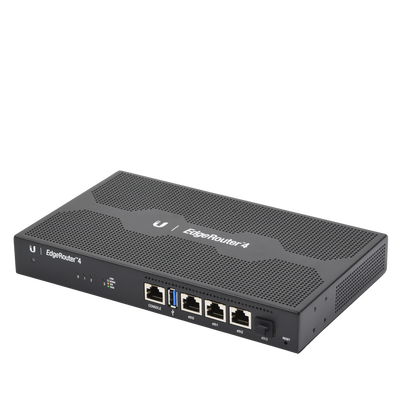 EdgeRouter 4, con 3 puertos 10/100/1000 Mbps + 1 puerto SFP, con funciones avanzadas de ruteo