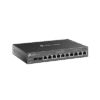 Router Omada VPN / SDN Multi-WAN 1G / Switch con PoE y Controlador / 2 puerto WAN/LAN SFP 1G / 1 Puerto RJ45 WAN / 1 Puerto WAN/LAN RJ45 / 8 Puertos PoE+ LAN RJ45 / 24,980 Sesiones Concurrentes / Administración por Controlador Omada o Stand-Alone