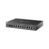 Router Omada VPN / SDN Multi-WAN 1G / Switch con PoE y Controlador / 2 puerto WAN/LAN SFP 1G / 1 Puerto RJ45 WAN / 1 Puerto WAN/LAN RJ45 / 8 Puertos PoE+ LAN RJ45 / 24,980 Sesiones Concurrentes / Administración por Controlador Omada o Stand-Alone