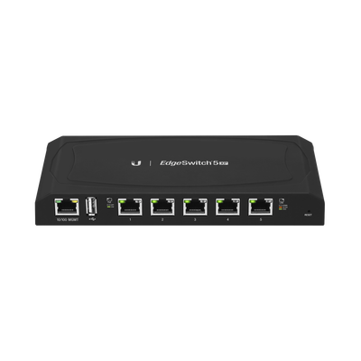 EdgeSwitch 5XP Administrable de 5 Puertos Gigabit PoE de 24 V Pasivo, con funciones avanzadas de Capa 2