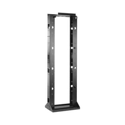 Rack de 2 Postes Sísmico, Estándar de 19 in, Rieles Numerados y Roscados #12-24, Fabricado en Acero, 45 Unidades de Rack, Color Negro