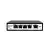 Switch PoE / 100 Metros PoE / 4 puertos 802.3af /at ( 60 W ) 10/100 Mbps + 1 puerto uplink Switch PoE / 100 Metros PoE / 4 puertos 802.3af /at ( 60 W ) 10/100 Mbps + 1 puerto uplink