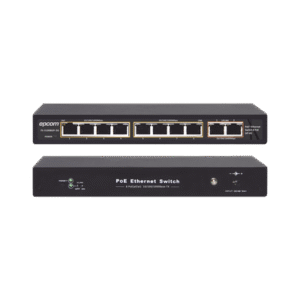 Switch PoE / 100 Metros PoE / 8 puertos 802.3af/at ( 132.5 W ) 10/100/1000Mbps + 2 puertos Uplink Switch PoE / 100 Metros PoE / 8 puertos 802.3af/at ( 132.5 W ) 10/100/1000Mbps + 2 puertos Uplink