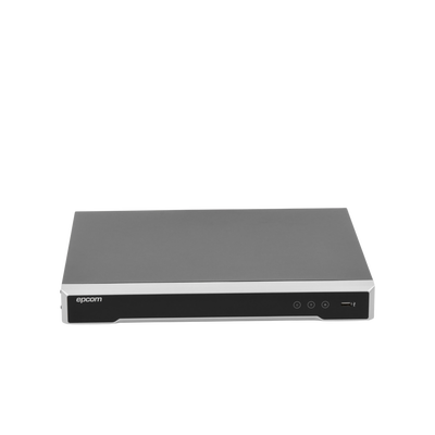 DVR 16 Canales 4K TURBOHD + 16 Canales IP / 8 Megapixel/ Audio por Coaxitron/ 2 Bahías de Disco Duro / 4 Canales de Audio / 16 Entradas de Alarma