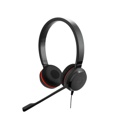 Jabra Evolve 20SE STEREO con conexión USB, micrófono con cancelación de ruido de última generación, configuración Plug and Play, Certificación Microsoft Teams (4993-823-309)