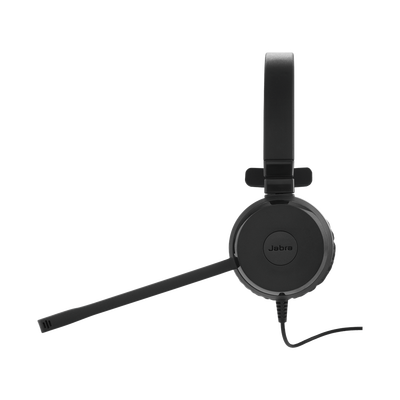 Jabra Evolve 30 Mono con conexión USB / 3.5mm, micrófono con cancelación de ruido y controlador en el cable con botones e indicadores LED, Certificación Microsoft Teams (5399-823-309)