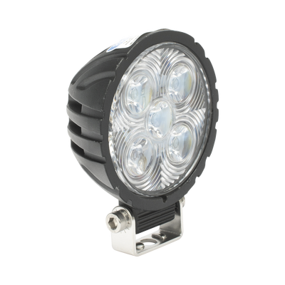 Lámpara de trabajo de 5 LED, haz de inundación, redondo, 800 Lumenes, 12-24 Vcc