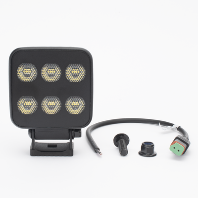 Luz de Trabajo Ultra brillante Cuadrada, 6 LED, 6552 Lúmenes, 12-24 Vcd