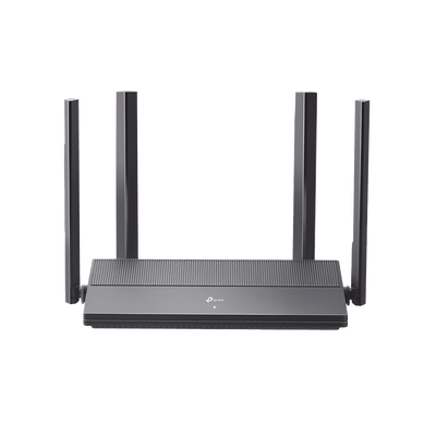 Router WiFi 6 AX 1500 Mbps / MU-MIMO 2X2 y OFDMA / 1 Puerto WAN 10/100/1000 Mbps / 3 Puertos LAN 10/100/1000 Mbps / 4 Antenas Beamforming / Seguridad WiFi WPA3