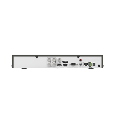 DVR 8 Canales TURBOHD + 8 Canales IP / 8 Megapixel (4K) / Audio Bidireccional por Coaxitron / ACUSENSE / Reconocimiento Facial / 1 Bahía de Disco Duro / Salida de Video en 4K / H.265+