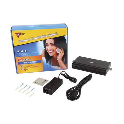 Amplificador de señal celular de banda sencilla, especial para las tecnologías 3G o 2G, cubre áreas de hasta 1200 metros cuadrados. Amplifica la banda de frecuencia de 850 MHz (Banda 5) con una ganancia máxima de 60 dB.