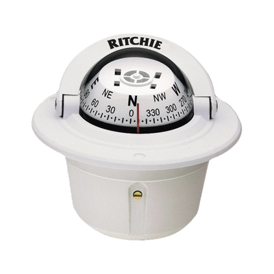 Brújula serie Explorer en color blanco, con iluminación nocturna color verde. Brújula serie Explorer en color blanco, con iluminación nocturna color verde.