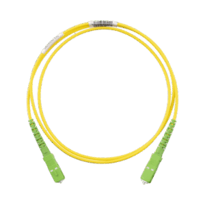 Jumper de Fibra Optica Monomodo 9/125 OS2, SC/APC-SC/APC Simplex, OFNR (Riser), Color Amarillo, 1 Metro