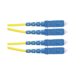 Jumper de Fibra Optica Monomodo 9/125 OS2, SC-SC Duplex, OFNR (Riser), Color Amarillo, 2 Metros