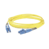 Jumper de Fibra Optica Monomodo 9/125 OS2, LC-LC Duplex, LSZH, Color Amarillo, 3 Metros