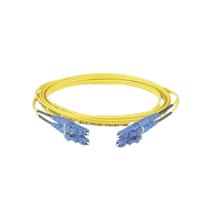 Jumper de Fibra Optica Monomodo 9/125 OS2, LC-LC Duplex, OFNR (Riser), Color Amarillo, 20 Metros