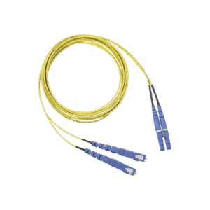 Jumper de Fibra Optica Monomodo 9/125 OS2, LC-SC Duplex, OFNR (Riser), Color Amarillo, 2 Metros