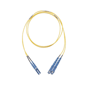Jumper de Fibra Optica Monomodo 9/125 OS2, LC-SC Duplex, OFNR (Riser), Color Amarillo, 5 Metros