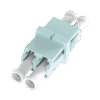 Módulo Acoplador LC Duplex, Para Fibra Multimodo, Color Aqua