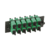 Placa Acopladora de Fibra Optica FAP, Con 12 Conectores SC/APC (12 Fibras), Para Fibra Monomodo OS1/OS2, Color Verde
