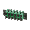 Placa Acopladora de Fibra Optica FAP, Con 12 Conectores SC/APC (12 Fibras), Para Fibra Monomodo OS1/OS2, Color Verde