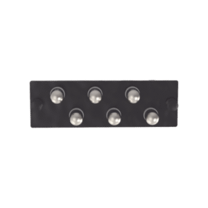 Placa Acopladora de Fibra Óptica FAP, Con 6 Conectores ST Simplex (6 Fibras), Para Fibra Monomodo OS1/OS2, Color Negro