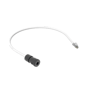 Cable de Conexión en Campo Jack a Plug RJ45, Categoría 6A, CMP (Plenum), 0.5 Metros, Color Blanco