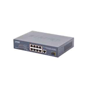 Switch no Administrable 8 puertos 10/100 PoE 802.3af/at 135W, 1 puerto Uplink 10/100/1000 y 1 SFP 100/1000 para escritorio Switch no Administrable 8 puertos 10/100 PoE 802.3af/at 135W, 1 puerto Uplink 10/100/1000 y 1 SFP 100/1000 para escritorio