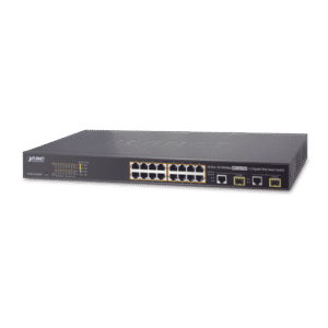 Switch Administrable L2 de 16 Puertos PoE+ y 2 Puertos Compartidos Gigabit TP/SFP Switch Administrable L2 de 16 Puertos PoE+ y 2 Puertos Compartidos Gigabit TP/SFP