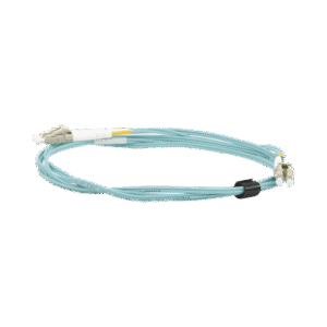 Jumper de Fibra Óptica Multimodo 50/125 XGLO OM3, LC-LC Duplex, OFNR, Color Aqua, 2 Metros