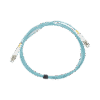 Jumper de Fibra Óptica Multimodo 50/125 XGLO OM3, LC-LC Duplex, OFNR, Color Aqua, 3 Metros