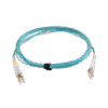 Jumper de Fibra Óptica Multimodo 50/125 XGLO OM3, LC-LC Duplex, OFNR, Color Aqua, 3 Metros