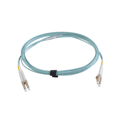 Jumper de Fibra Óptica Multimodo 50/125 XGLO OM3, LC-LC Duplex, OFNR, Color Aqua, 5 Metros Jumper de Fibra Óptica Multimodo 50/125 XGLO OM3, LC-LC Duplex, OFNR, Color Aqua, 5 Metros