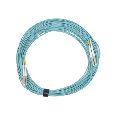 Jumper de Fibra Óptica Multimodo 50/125 XGLO OM3, LC-LC Duplex, OFNR, Color Aqua, 15 Metros Jumper de Fibra Óptica Multimodo 50/125 XGLO OM3, LC-LC Duplex, OFNR, Color Aqua, 15 Metros