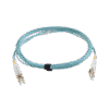 Jumper de Fibra Óptica Multimodo 50/125 XGLO OM4, LC-LC Duplex, OFNR, Color Aqua, 3 Metros