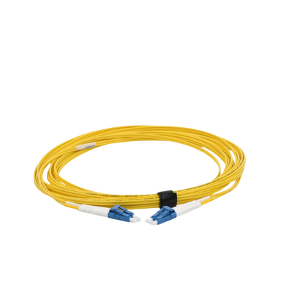 Jumper de Fibra Óptica Monomodo (OS2), XGLO, Riser, LC/UPC-LC/UPC Duplex, OFNR, Color Amarillo, 7 Metros Jumper de Fibra Óptica Monomodo (OS2), XGLO, Riser, LC/UPC-LC/UPC Duplex, OFNR, Color Amarillo, 7 Metros
