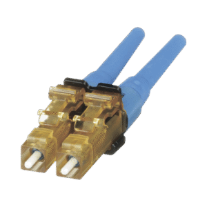 Conector de Fibra Óptica LC Duplex OptiCam, Monomodo 9/125 OS2, Pre-pulido, Color Azul