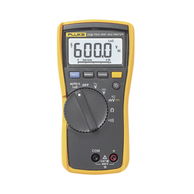 Multímetro Digital Básico para Electricista, Uso con Voltaje Máximo de 600 V y Pantalla LED Retroiluminada Multímetro Digital Básico para Electricista, Uso con Voltaje Máximo de 600 V y Pantalla LED Retroiluminada