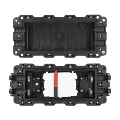 Cierre de Empalme para 24 fusiones de Fibra Óptica Horizontal, Exterior, IP68