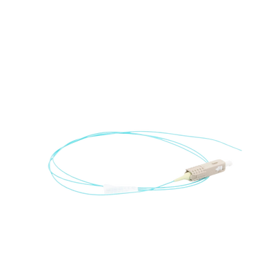 Pigtail de Fibra Óptica LC Simplex, Multimodo OM3 XGLO 50/125, OFNR, Color Aqua, 1 Metro Pigtail de Fibra Óptica LC Simplex, Multimodo OM3 XGLO 50/125, OFNR, Color Aqua, 1 Metro