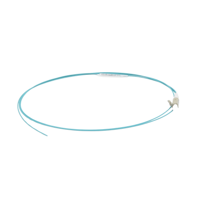 Pigtail de Fibra Óptica LC Simplex, Multimodo OM4 XGLO 50/125, OFNR, Color Aqua, 1 Metro