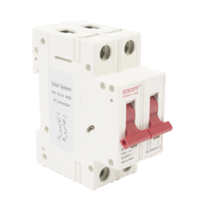 Protección Térmica/ Interrupción 2P, 63 A, Corriente Directa 800 Vcc para Aplicación Fotovoltaica Montaje Riel DIN Protección Térmica/ Interrupción 2P, 63 A, Corriente Directa 800 Vcc para Aplicación Fotovoltaica Montaje Riel DIN