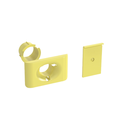 Accesorio de Salida a Tubo De 1.5 in (38 mm), Para Canaletas FiberRunner 4X4, 6X4, o 12X4, Color Amarillo